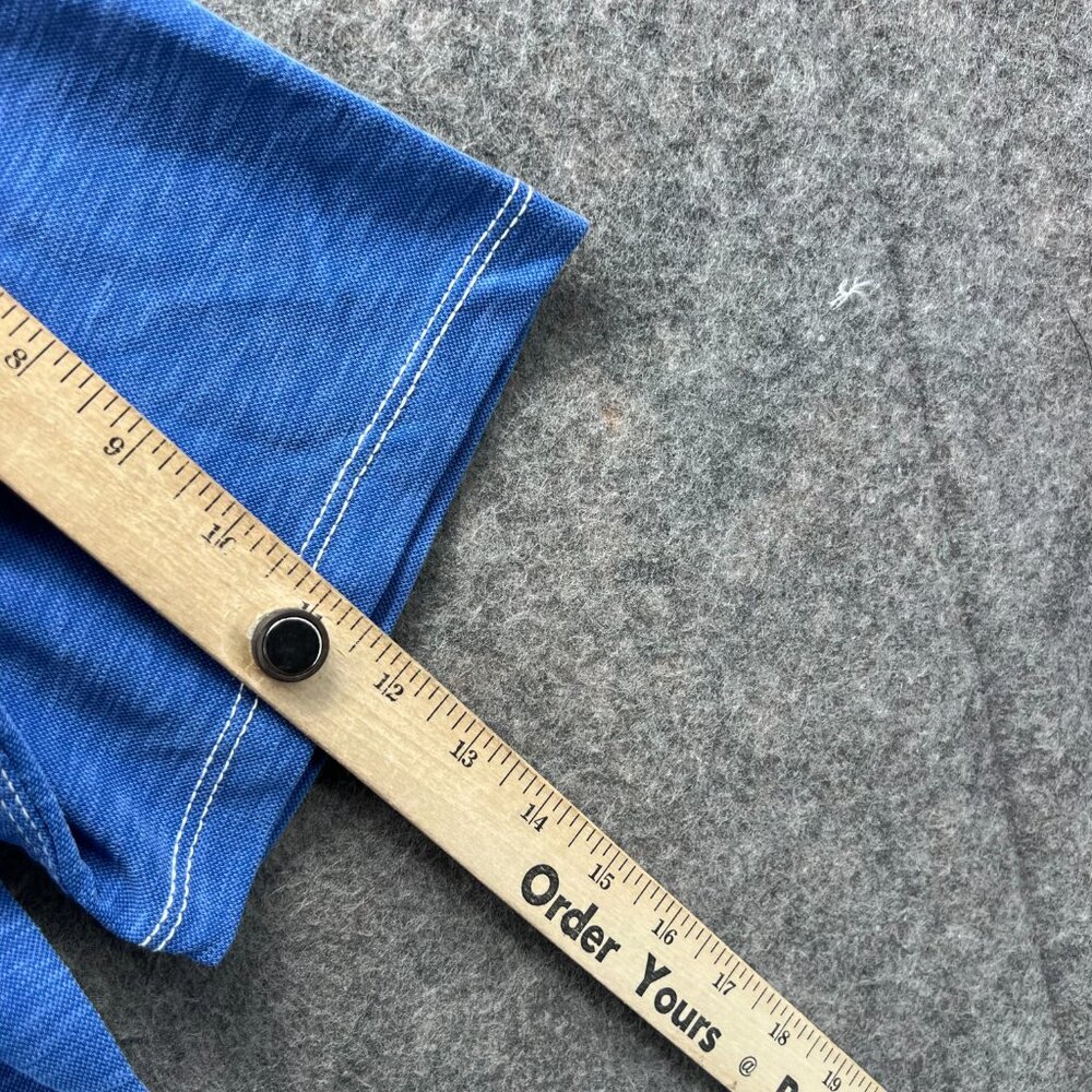 Johnston & Murphy Polo Shirt Mens XL Blue Preppy Dress Heather Vintage Golf - Picture 5 of 11